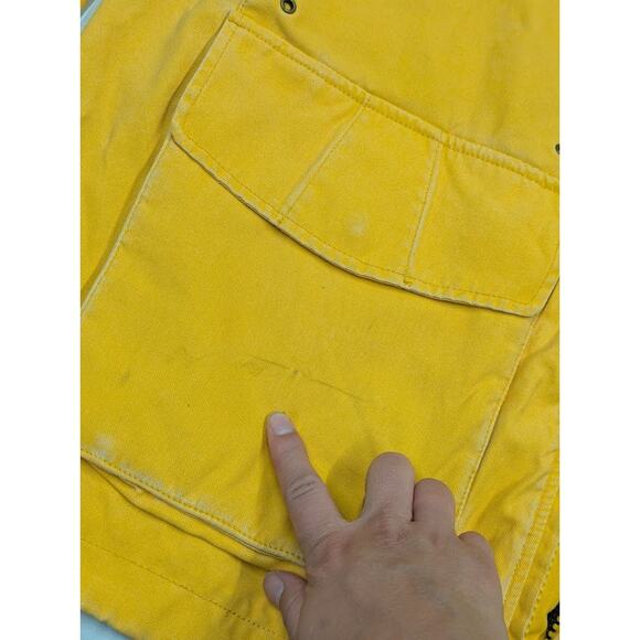Vintage Orvis Raincoat Jacket Mens XL Yellow Hooded - Picture 7 of 10